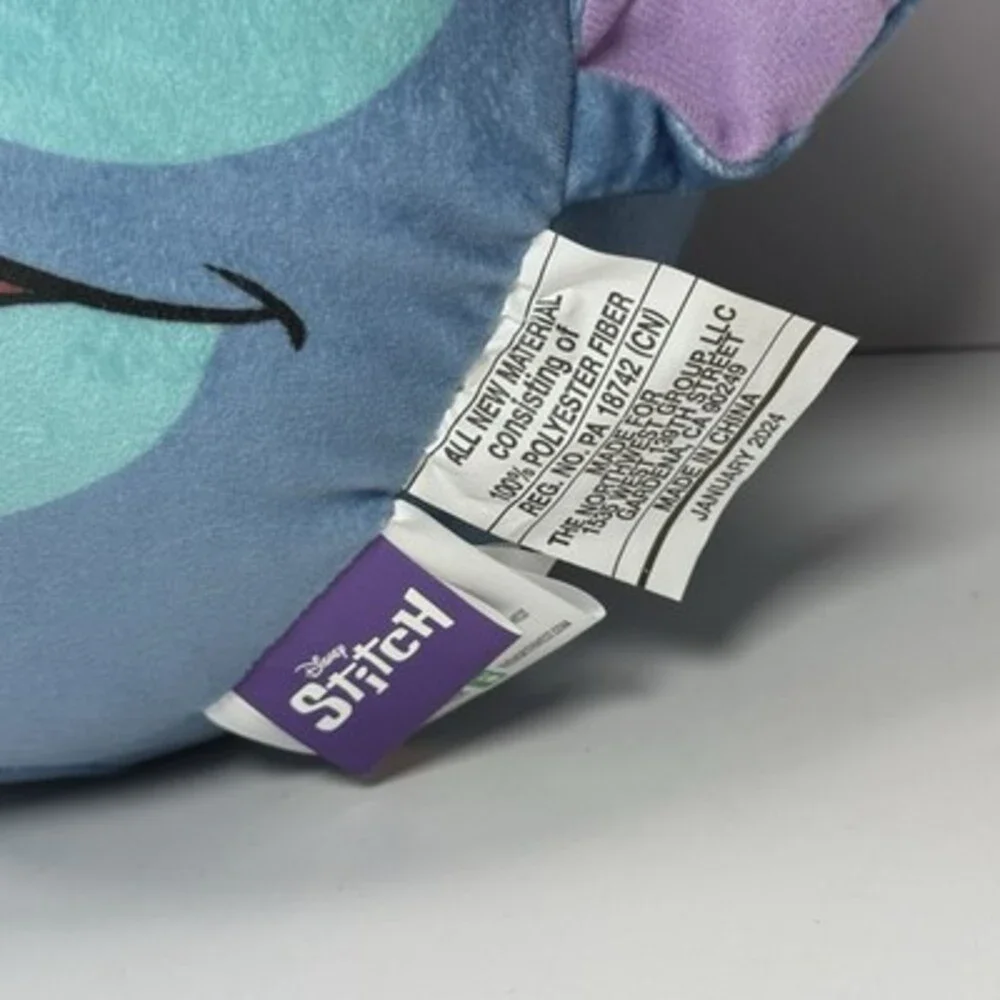 Disney Stitch Pillow Travel Cloud Pillow Plush Squish Face Plush Lilo Stitch NWT